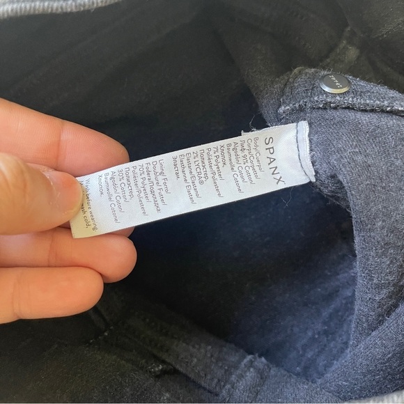 Spanx Black Pull On Jeggings Stretch Jeanish - Picture 5 of 5